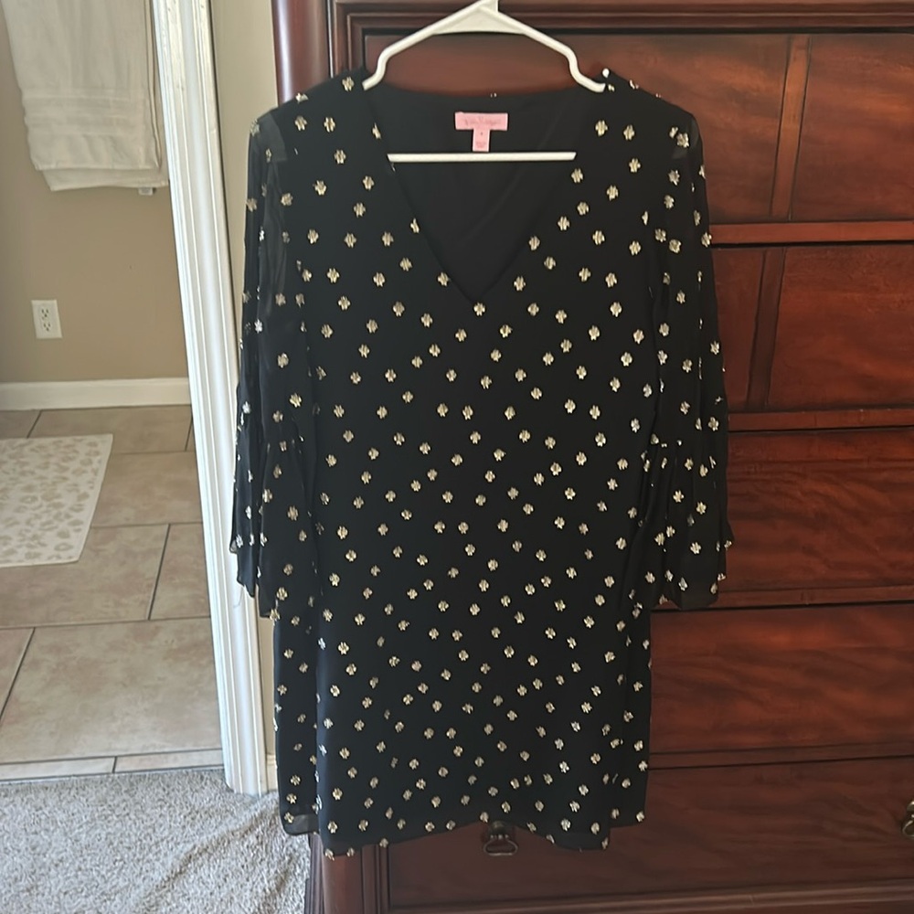 Lily Pulitzer Black and Gold dress